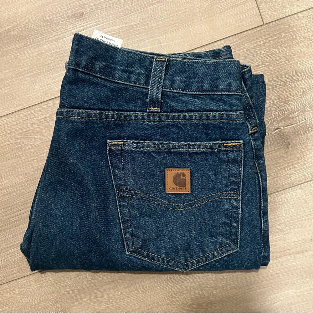 Carhartt Men's Dark Blue Relaxed Jeans